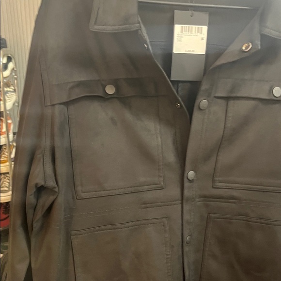 Robert Barakett Black Suede Shirt Jacket - Picture 4 of 7